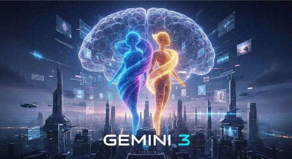 Gemini 3 Pro AI 多模態模型標誌,代表 Google 全新一代高效能人工智慧技術。